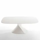 Tavolo da pranzo moderno bianco in MDF finitura rovere 100x200cm Clark Viadurini