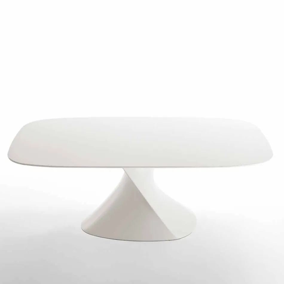 Tavolo da pranzo moderno bianco in MDF finitura rovere 100x200cm Clark Viadurini