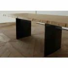 Tavolo da pranzo moderno in legno rovere made in Italy 200x100cm Paul Viadurini