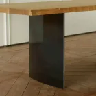 Tavolo da pranzo moderno in legno rovere made in Italy 200x100cm Paul Viadurini