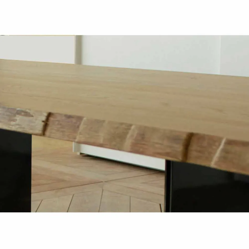 Tavolo da pranzo moderno in legno rovere made in Italy 200x100cm Paul Viadurini