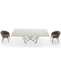Tavolo da Pranzo Piano in Laminam e Base in Acciaio Made in Italy – Ezzellino