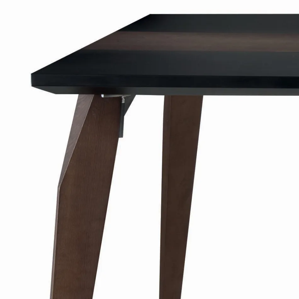 Tavolo da Pranzo Piano in Mdf con Inserto Superiore Made in Italy - Abisso Viadurini