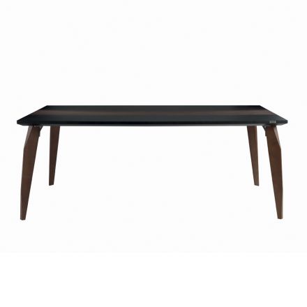 Tavolo da Pranzo Piano in Mdf con Inserto Superiore Made in Italy - Abisso Viadurini