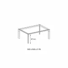 Tavolo da Pranzo Piano in Vetro e Base Legno Massello Made in Italy - Presino  Viadurini
