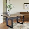 Tavolo da Pranzo Placcato in Rovere Nodato Massellato Made in Italy - Pilar