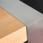 Tavolo da pranzo rettangolare in legno di rovere e acciaio Frodo Viadurini