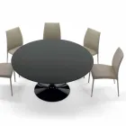 Tavolo da Pranzo Rotondo con Piano in Laminato Made in Italy – Dollars Viadurini