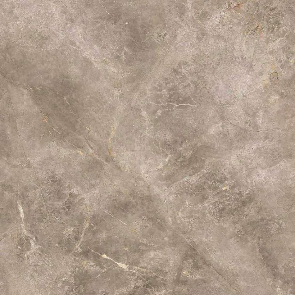 Tavolo da Pranzo Rotondo di Design in Gres Lucido e Legno Made in Italy - Madame Viadurini