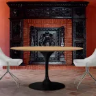 Tavolo da Pranzo Rotondo in Laminato HPL e Alluminio Made in Italy - Dollars Viadurini