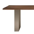 Tavolo da Pranzo Struttura in Ferro e Legno Massello Made in Italy - Romino Viadurini