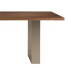 Tavolo da Pranzo Struttura in Ferro e Legno Massello Made in Italy - Romino Viadurini