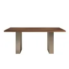 Tavolo da Pranzo Struttura in Ferro e Legno Massello Made in Italy - Romino Viadurini