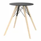 Tavolo da Pranzo Tondo in Legno e Piano in Hpl, 4 Pezzi - Faz Wood by Vondom Viadurini