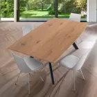 Tavolo da Salotto con Gambe in Acciaio e Piano in MDF - Terullio Viadurini