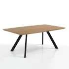 Tavolo da Salotto con Gambe in Acciaio e Piano in MDF - Terullio Viadurini