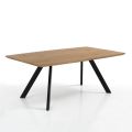 Tavolo da Salotto con Gambe in Acciaio e Piano in MDF - Terullio