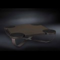 Tavolo da salotto di design in rovere moka Drummond