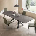 Tavolo da Soggiorno Allungabile a 260 o 300 cm in Metallo e HPL - Borgo Viadurini