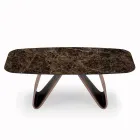Tavolo da Soggiorno Fisso con Base in Legno Made in Italy - Equatore Viadurini