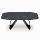 Tavolo da Soggiorno Fisso con Base in Legno Made in Italy - Equatore Viadurini