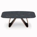 Tavolo da Soggiorno Fisso con Base in Legno Made in Italy - Equatore