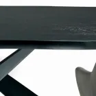 Tavolo da Soggiorno Fisso con Bordo Scortecciato Realizzato in Italia - Ferie Viadurini