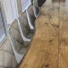Tavolo da Soggiorno in Quercia Secolare e 12 Sedie Incluse Made in Italy - Dite, Pezzo Unico Viadurini