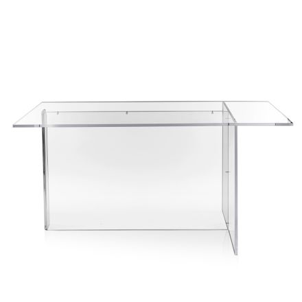 Tavolo dal Design Minimal in Plexiglass Trasparente Made in Italy - Selenia Viadurini