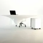 Tavolo di design con base in cristallo prodotto in Italia, Teggiano Viadurini