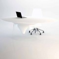 Tavolo di design con base in cristallo prodotto in Italia, Teggiano
