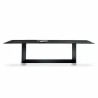 Tavolo di Design in Ceramica Noir Desir Opaco e Metallo Made in Italy – Moro Viadurini