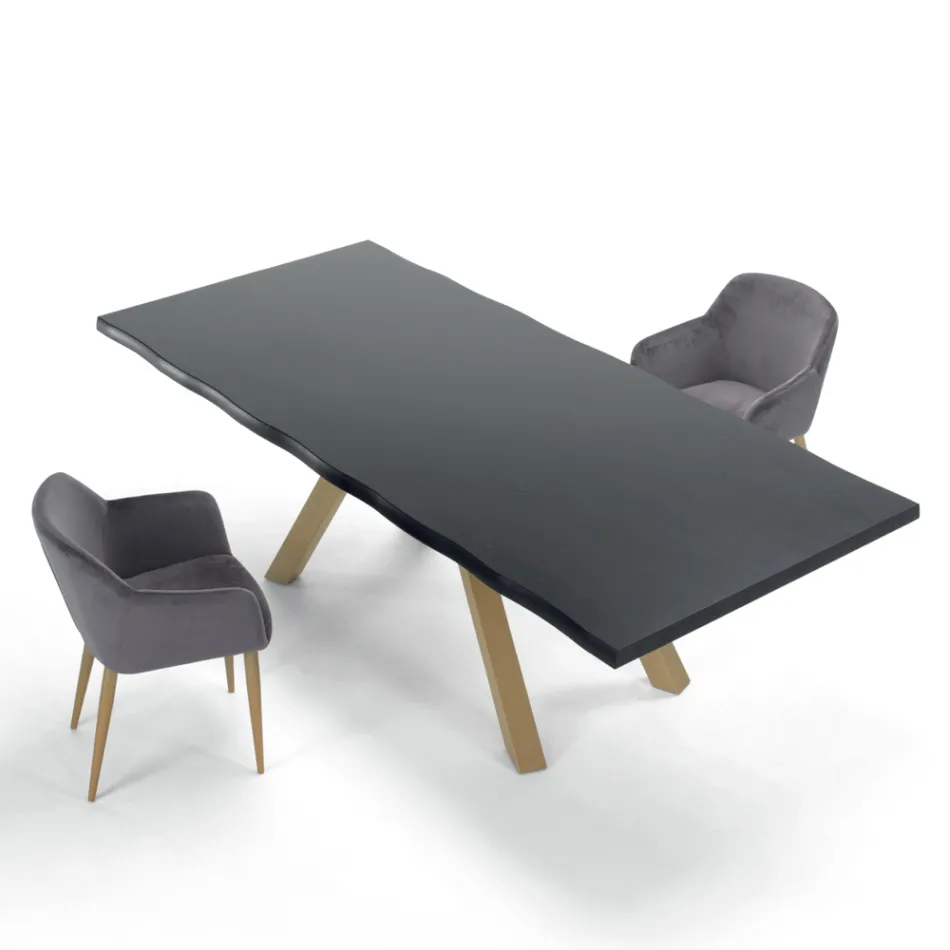 Tavolo di Design in Legno e Acciaio Fino a 12 Posti Made in Italy – Settimmio Viadurini