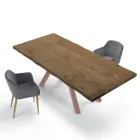 Tavolo di Design in Legno e Acciaio Fino a 12 Posti Made in Italy – Settimmio Viadurini