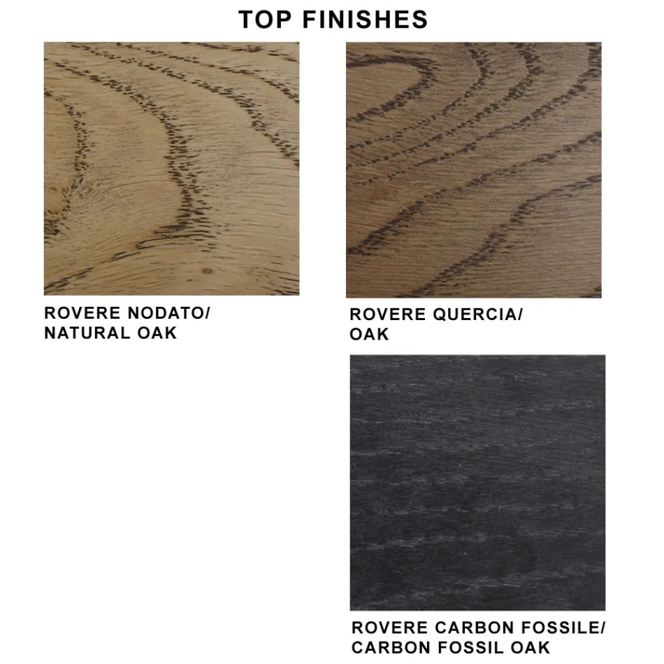Tavolo di Design in Legno Impiallacciato e Acciaio Made in Italy – Dalmata Viadurini