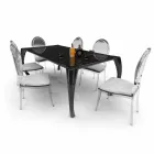 Tavolo di design moderno da pranzo prodotto in Italia, Milzano Viadurini