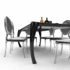 Tavolo di design moderno da pranzo prodotto in Italia, Milzano Viadurini