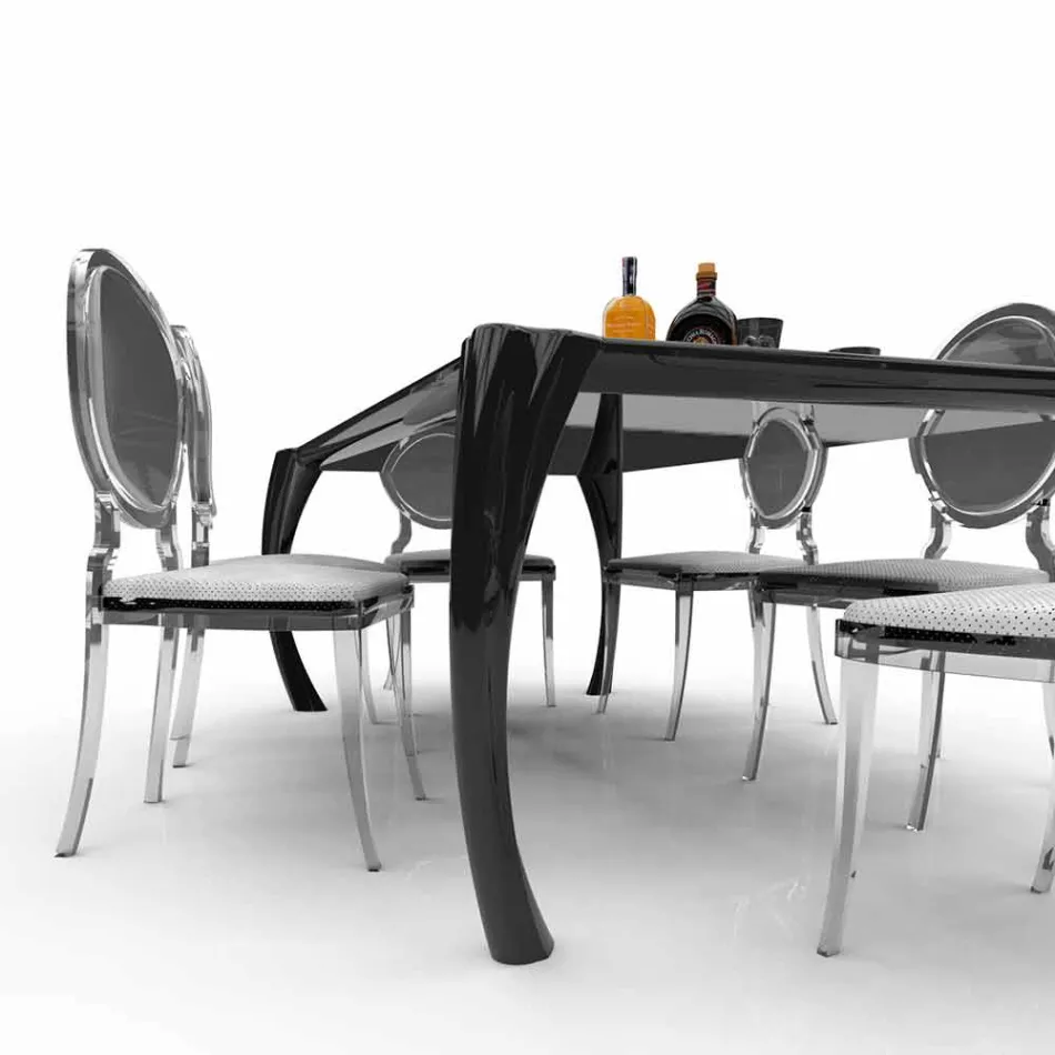 Tavolo di design moderno da pranzo prodotto in Italia, Milzano Viadurini