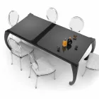 Tavolo di design moderno da pranzo prodotto in Italia, Milzano Viadurini