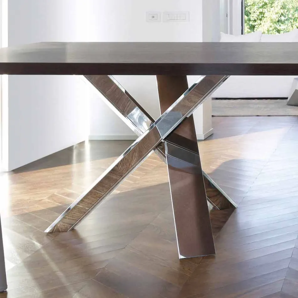 Tavolo di design moderno in legno 240x120cm made in Italy Tree Viadurini