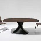 Tavolo di design moderno in vetroceramica prodotto in Italia, Clark Viadurini