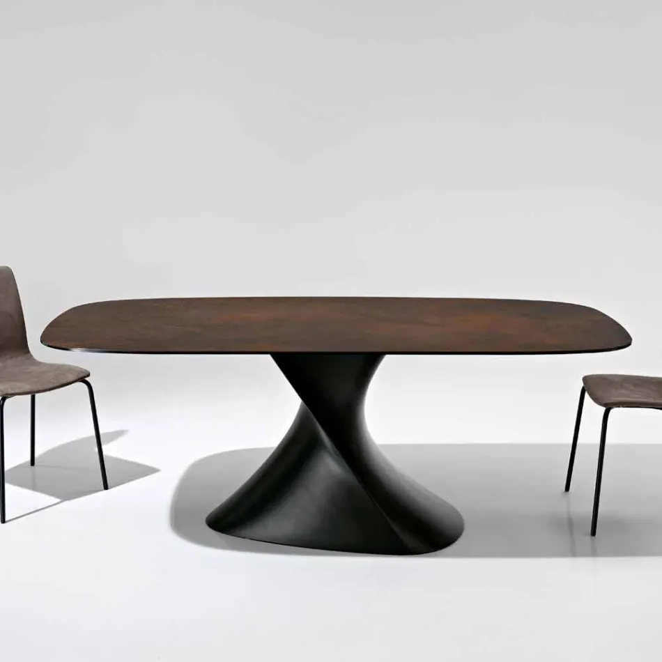 Tavolo di design moderno in vetroceramica prodotto in Italia, Clark Viadurini