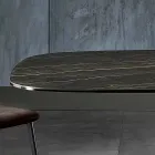 Tavolo di design moderno in vetroceramica prodotto in Italia, Clark Viadurini