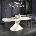 Tavolo di design moderno in vetroceramica prodotto in Italia, Clark