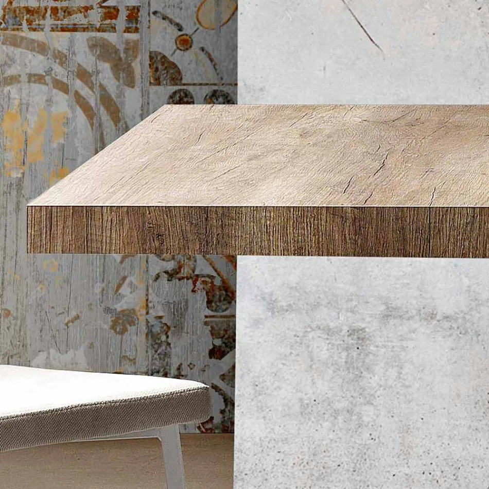 Tavolo estensibile moderno in legno melaminico made in Italy, Wilmer Viadurini