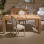 Tavolo Fisso 190x100 cm da Soggiorno Realizzato in Legno Teak Massello - Fiamminga Viadurini