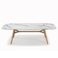 Tavolo Fisso a Botte in Laminato e Legno di Frassino Made in Italy - Nord 