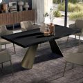 Tavolo Fisso con Bordo Scortecciato Irregolare Made in Italy - Occhiali