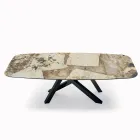 Tavolo Fisso con Piano a Botte in Ceramica Made in Italy - Settimmio  Viadurini