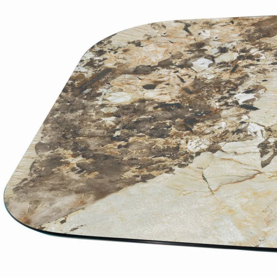 Tavolo Fisso con Piano a Botte in Ceramica Made in Italy - Settimmio  Viadurini